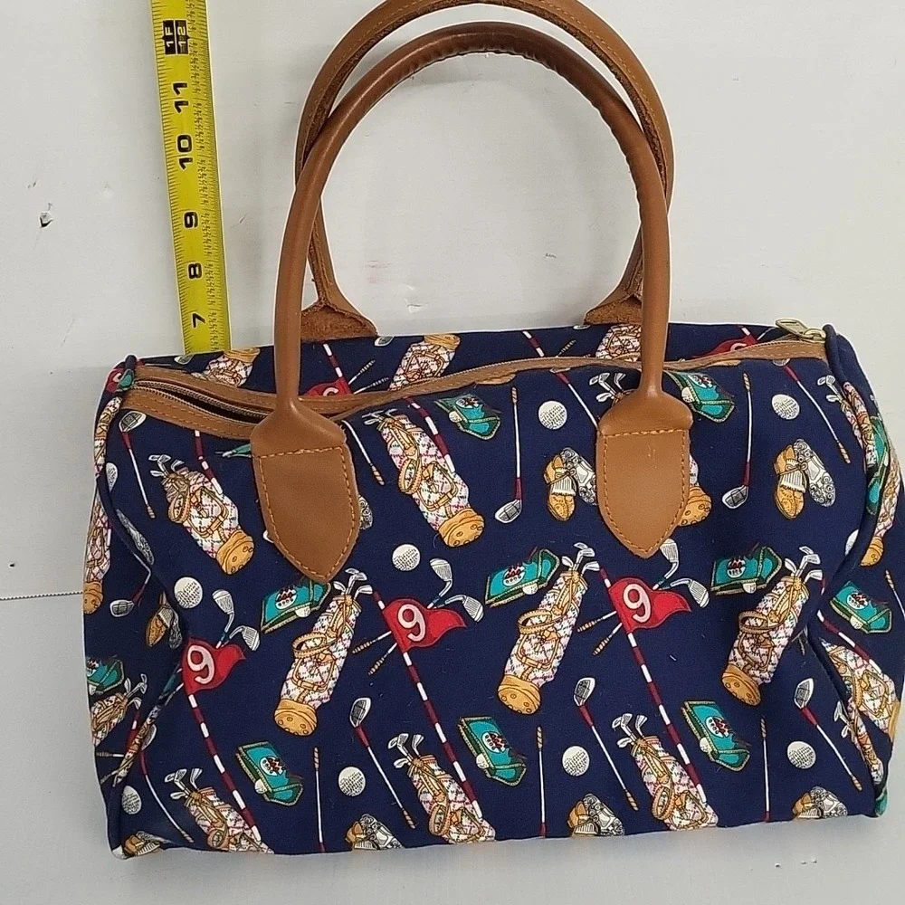 Vintage Canvas Golf Handbag Bright Color‎ Retro Purse